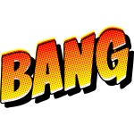 BANG vintage comic book sign vector drawing