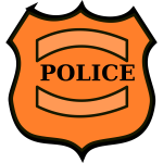 Police badge vector drawing