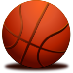 Ball for basketball with a shadow vector image