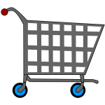 Supermarket trolley vector drawing