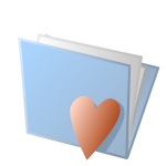 Love folder icon vector image