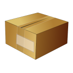 Vector image of closed cardboard box