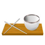 Rice bowl with chopsticks