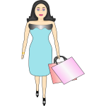 Female shopper vector image