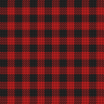 Checker plaid cloth in black and red