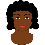 African woman with big eyes vector illustration