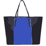 blue black handbag