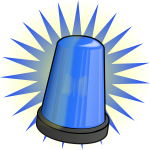 Blue signal light vector clip art