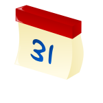 Vector clip art of bended calendar icon