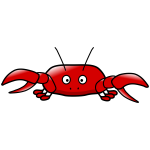 Red crab cartoon style