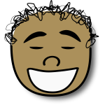 Vector image of laughing kid avatar