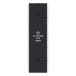 Generic 40-pin IC chip vector graphics