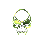 Metallic skull vector clip art