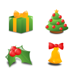 christmas icon set