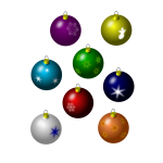 Selection of Christmas ornaments vector image