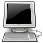 Pony black desktop computer vector image