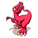 Red cartoon dino