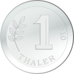 One silver coin vector