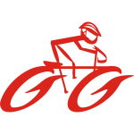 Forward moving cycling logo clip art