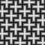 Shiny cross pattern