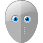 Fencing mask with eyes vector image