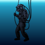 Diver in water