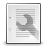 Vector clip art of document properties computer OS icon