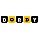 Dordy text black and yellow