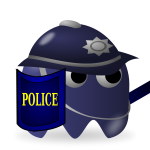 Game policeman icon vector image