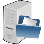 Vector illustration of file server icon