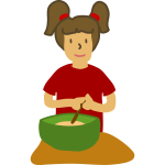 Girl with mixing bowl