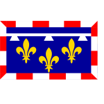 Centre-Val-de-Loire region flag vector graphics