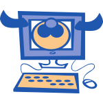 Cow computer vector illustration