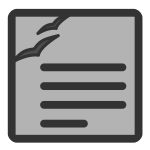 Vector graphics of gray computer wordprocessing document icon