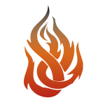 Vector clip art of fire flame in orange color