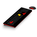 Generic gaming keyboard and mouse vector image