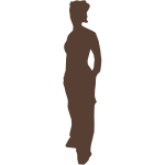 Silhouette of lady vector graphics