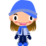 Cartoon vector illustration of girl