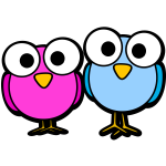 Googley eye birdies vector