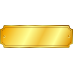 Vector image of shiny gold plaquette