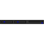 Single network server vector image