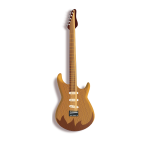 Wooden guitar vector illustration