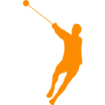 Silhouette vector illustration of hammer thrower