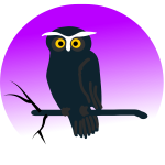 Halloween owl vector clip art