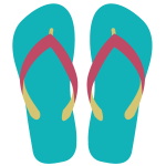 Flipflops vector clip art