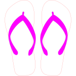 Flipflops with stripe pattern vector image