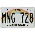 Hawaii license plate