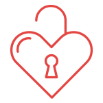 Heart lock icon