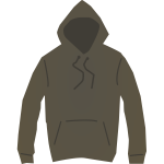 Brown hooded jumper clip art