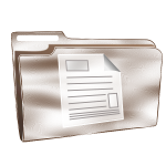 Vector illustration of plastic folder with document icon